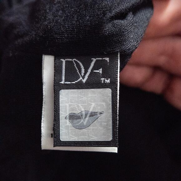 Diane Von Furstenberg Zarita Black Lace Dress Size 10 Dark Academia Romantic - Picture 9 of 11